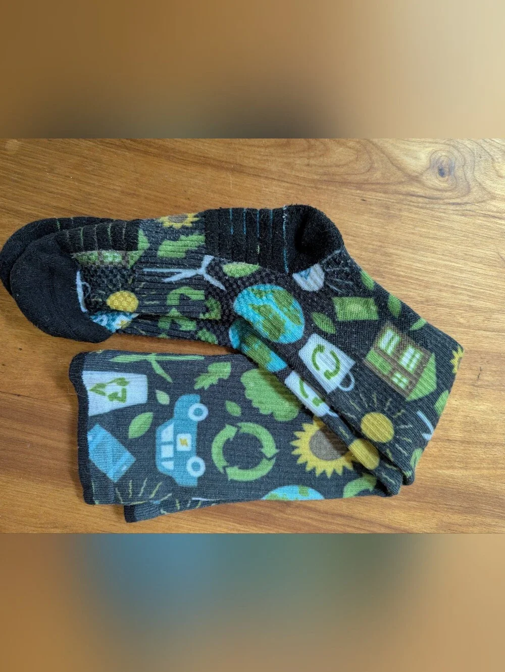 ♻️ Viasox Compression Socks - Black 🌎 ♻️ Pattern- L 12-15mmhg All Genders